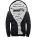 JiangWu Hoodies for Men Winter Heavyweight Fleece Sherpa Lined Zipper Sweatshirt Jackets