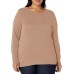 Essentials Women's Long-Sleeve Lightweight Crewneck Sweater (Available in Plus Size)